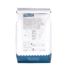 Load image into Gallery viewer, Bochica coffee bag with detailed information on a white background