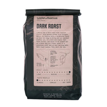 Load image into Gallery viewer, Coffee bag with 'Dark Roast' label on a white background