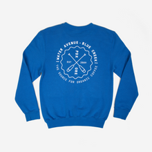Load image into Gallery viewer, Blue Creek Crewneck from the back.
