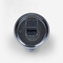 Load image into Gallery viewer, Water Avenue 12oz Miir tumbler, grey with blue logo, shot from above
